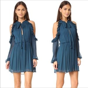 Free People | You and I Cold Shoulder Dress Teal 6